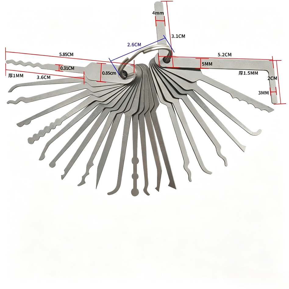 22Pcs Portable Lock Maintenance Hook Set