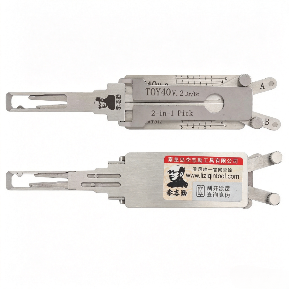 Li's 2-in-1 TOY40 Automotive Lock Maintenance Tool for Toyota & Mitsubishi Internal Milling Locks