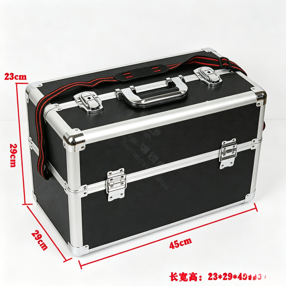 Professional Locksmith Aluminum Tool Box, Multi-compartment Expandable Storage Case