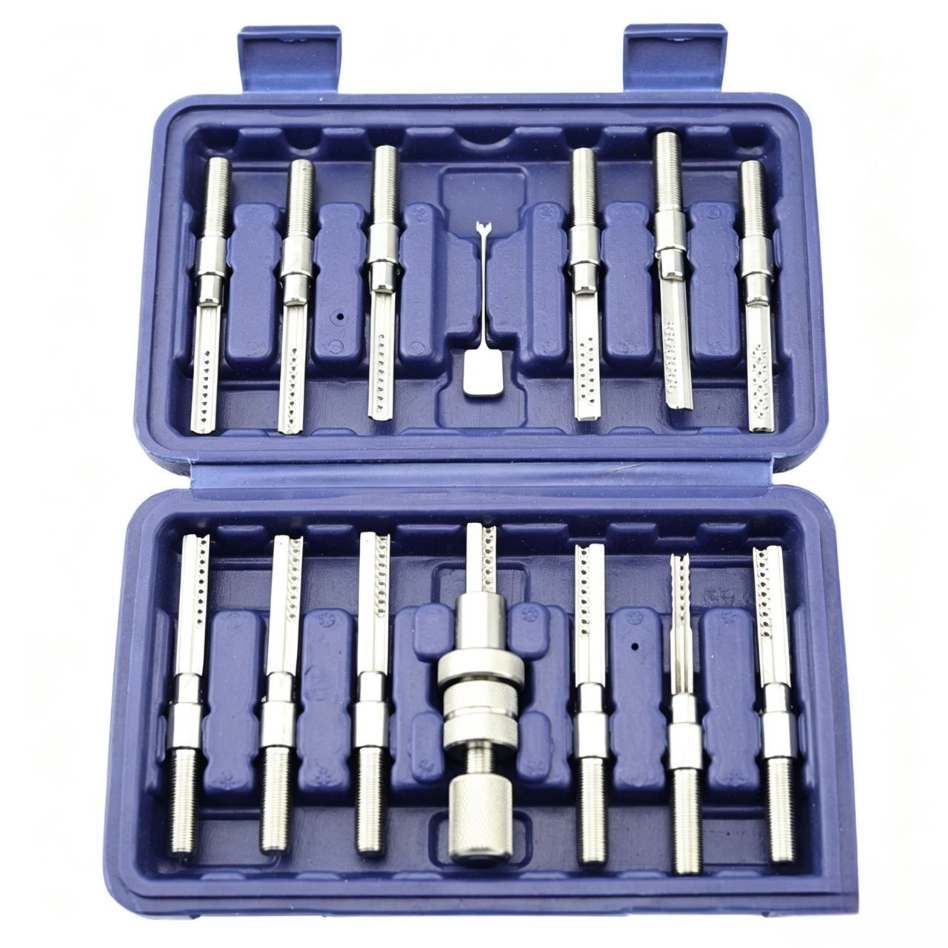 14Pcs AB Type Lock Bump Key Set, Professional Locksmith Bumping Tool Kit