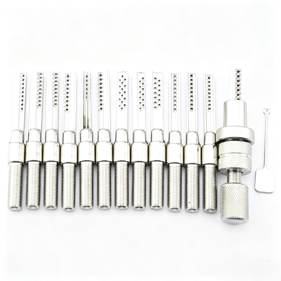 14Pcs AB Type Lock Bump Key Set, Professional Locksmith Bumping Tool Kit