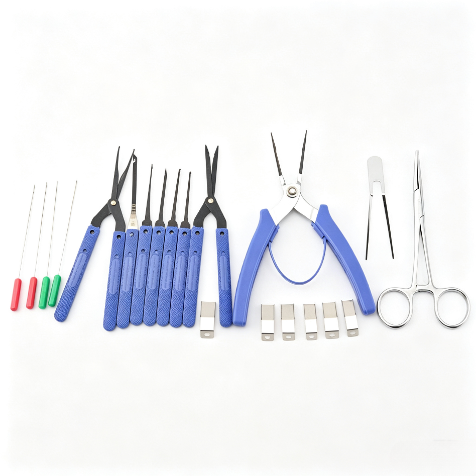 KLOM Professional Broken Key Extractor Tool Kit with Scissors Pliers