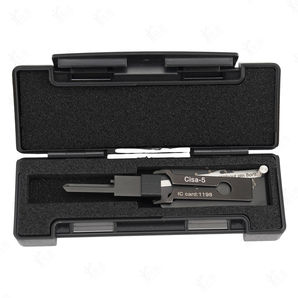 Cisa-5  2 in 1 Lock Pick Tool, Professional Locksmith Tool for Italian CISA 5 Pin Single Cylinder Lock