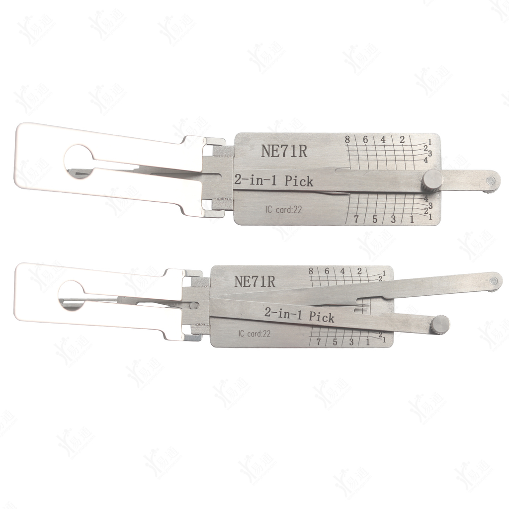 LiShi NE71R 2 in 1 Pick Tool, Flat Milling for USA & Australia Honda, Rover Car Lock