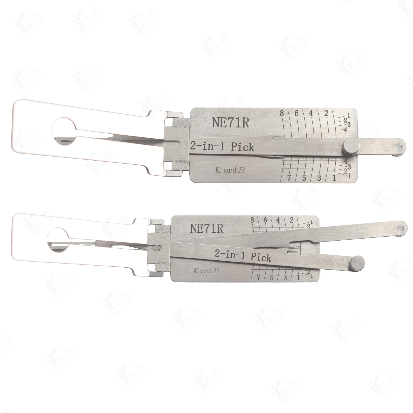LiShi NE71R 2 in 1 Pick Tool, Flat Milling for USA & Australia Honda, Rover Car Lock