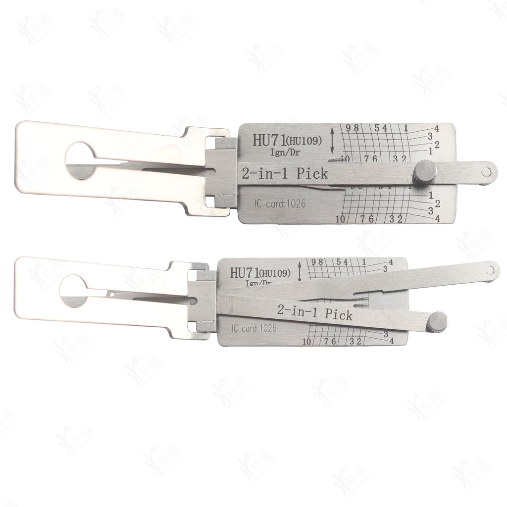 LiShi HU71 (HU109) 2 in 1 Pick Tool, Vertical Milling for Land Rover & Scania Truck Lock