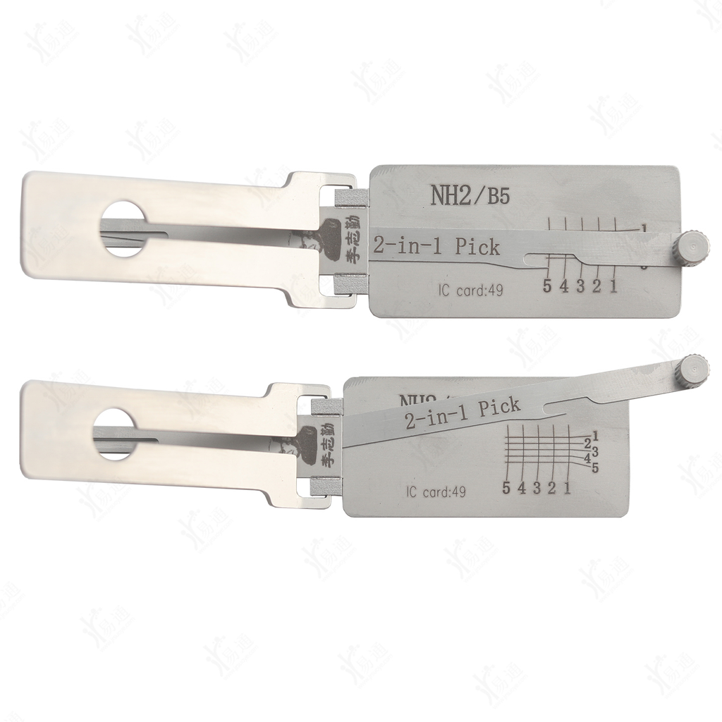 LiShi NH2/B5 2 in 1 Pick Tool, Flat Milling for US Mailbox Lock