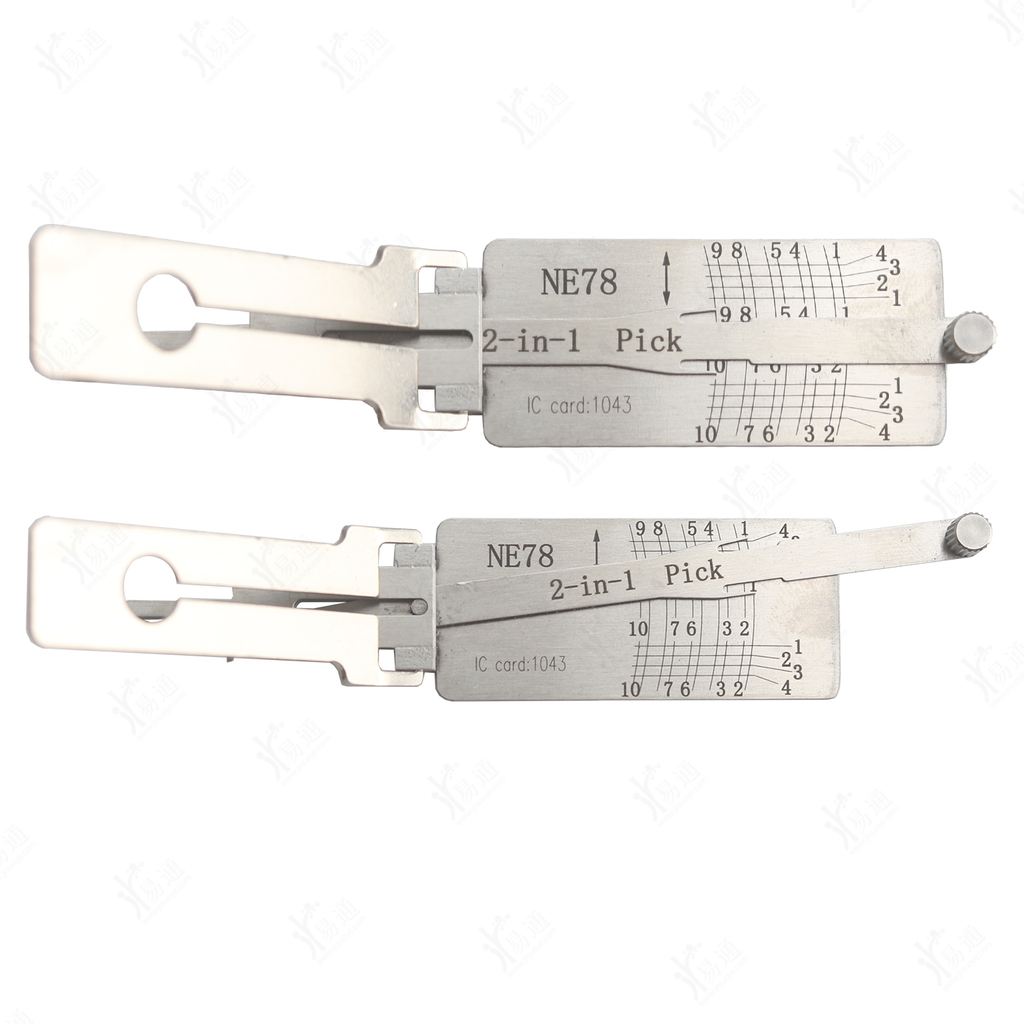 LiShi NE78 2 in 1 Pick Tool, Vertical Milling for Peugeot Side Milling Car Loc
