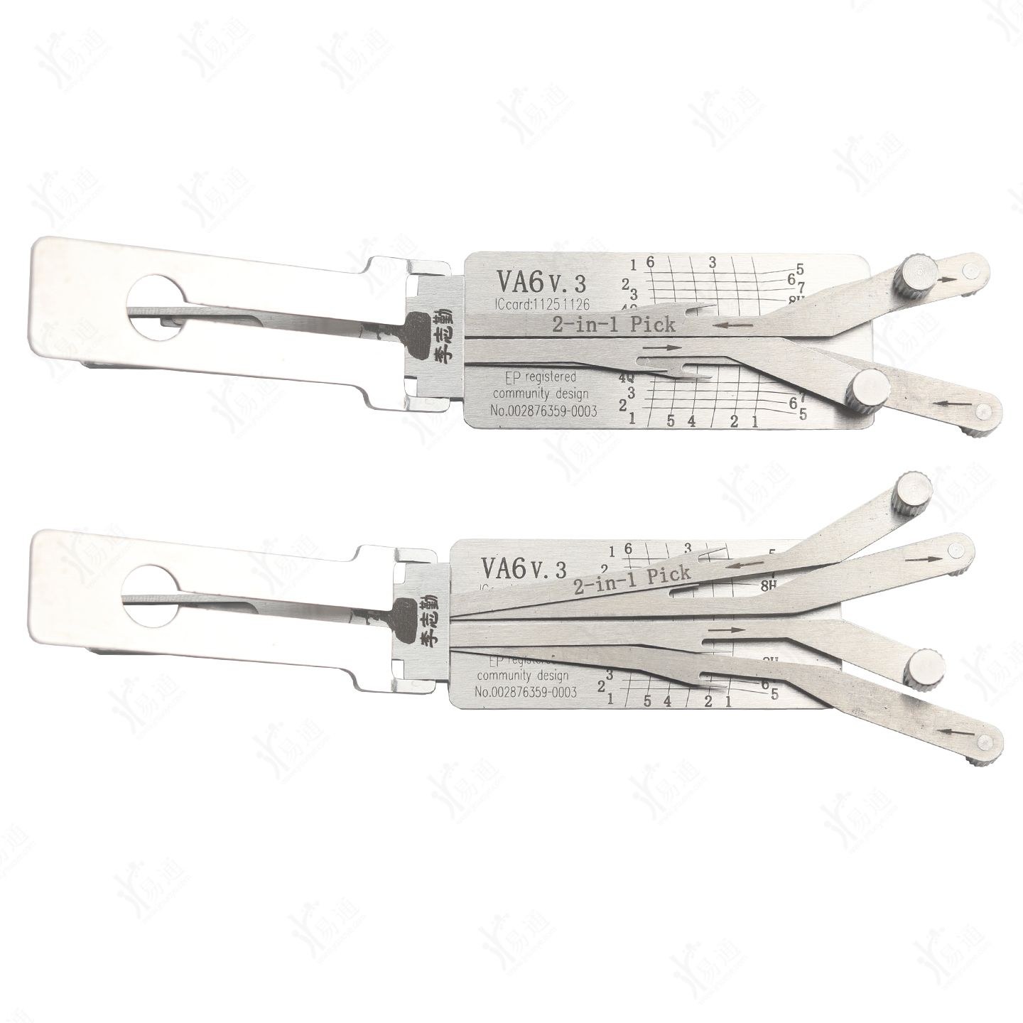 LiShi VA6-V.3 2 in 1 Pick Tool, Vertical Milling for Peugeot Inner Milling Car Lock