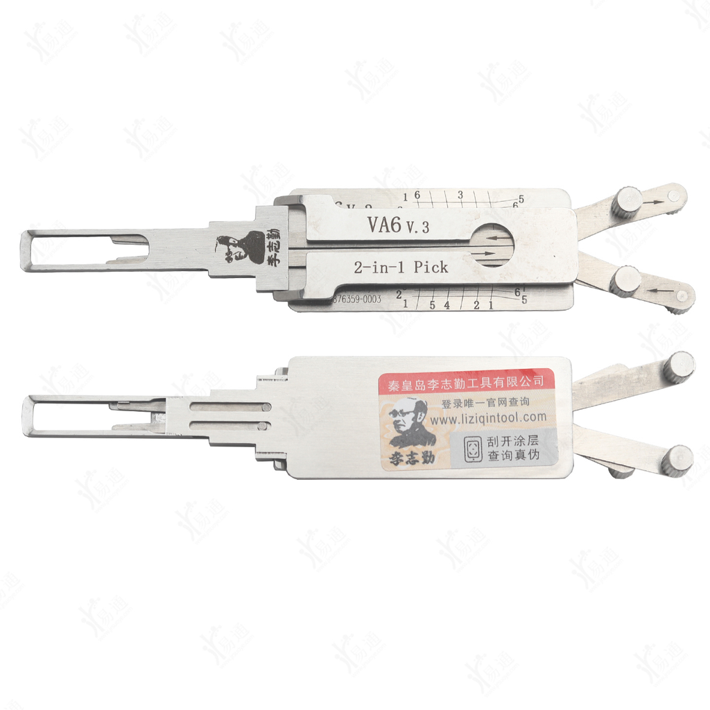 LiShi VA6-V.3 2 in 1 Pick Tool, Vertical Milling for Peugeot Inner Milling Car Lock