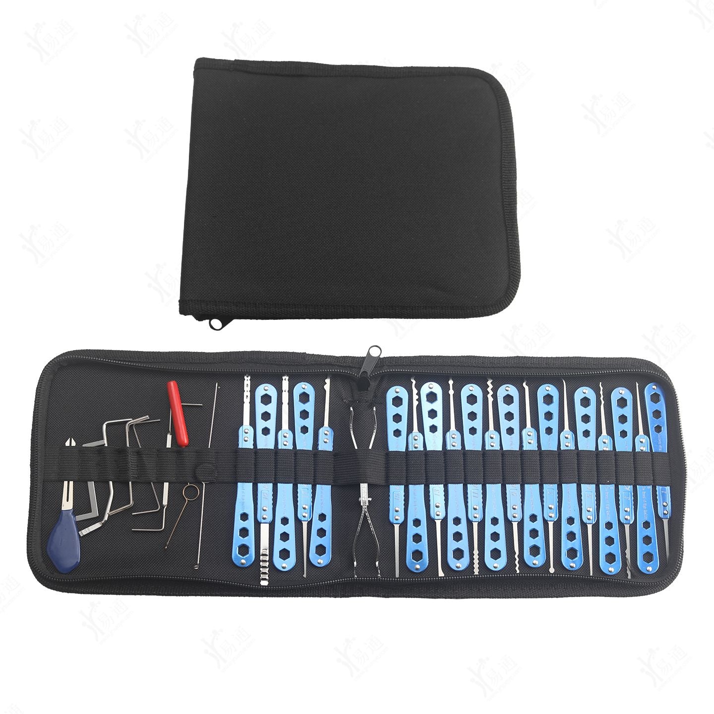 Multifunctional Hook & Pick Tool Set with Canvas Roll Storage Pouch
